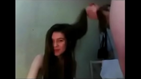 Sexy Teen Hairjob und Sperma im Haar, langes Haar, Haar 1