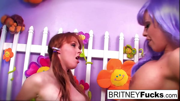 Purple Hair Pussy eater Britney Amber tastes Marie'_s red haired snatch
