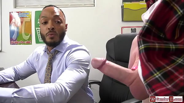 Trans Shiri Allwood barebacked by black teacher