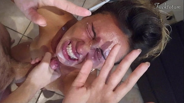 Girl orgasms multiple times and in all positions. (at 7.4, 22.4, 37.2). BLOWJOB FEET UP with epic huge facial as a REWARD - FRENCH audio