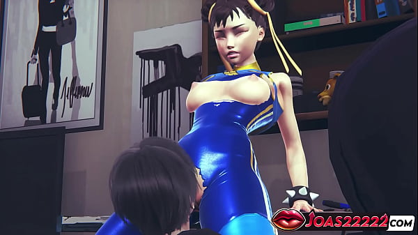 Chun Li Street Fighter 6 Phim khiêu dâm tôn sùng &ndash_ Cosplay Anime gợi cảm Cô gái mặc trang phục cao su màu xanh bị âm hộ của cô ấy bị liếm qua chiếc quần bó sát trong 3D hoạt mật ong Chọn 2 cho đến khi cô ấy rên rỉ và cực khoái khó khăn