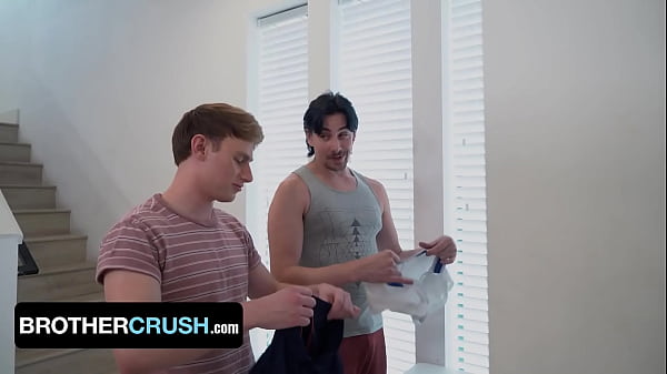 Naughty Stepbro Convinces His Little Stepbrother To Fall On His Knees And Swallow It Whole