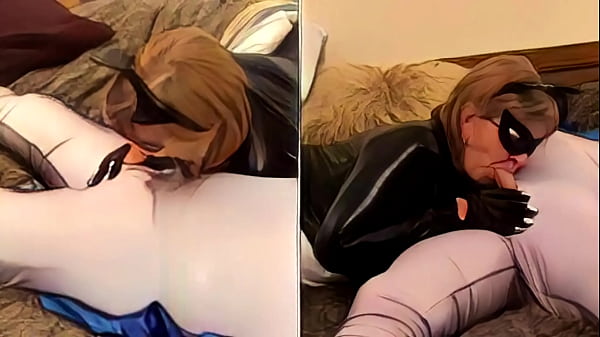 Un'avventura animata Al: Granny Catwoman succhia il cazzo di Batman