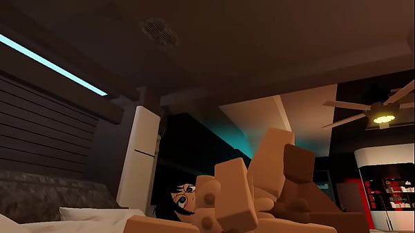 Having some fun using a cum-dump on a Roblox Condo