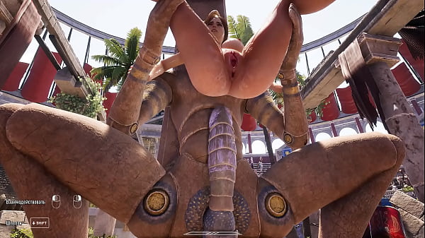 Một con cặc khổng lồ chạm vào cặp mông săn chắc của Lara Croft trong một đấu trường nơi 1.000 khán giả đang theo dõi. Hoạt hình trò chơi 3D Hoạt hình trò chơi 3D Hoạt hình
