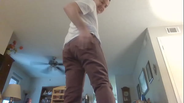 White Boy with no underwear under Red Levi'_s Pants with Under Armour shoes/shirts and Adidas No Show Socks