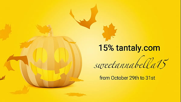 15 lần bắn tinh trên Búp bê Tantaly để được giảm giá 15 phần trăm trên Trang web Tantaly nhân dịp Halloween từ 29 xuống 31. tổng hợp cumshot